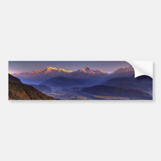 View Landscape : HIMALAYA POKHARA NEPAL Bumper Sticker