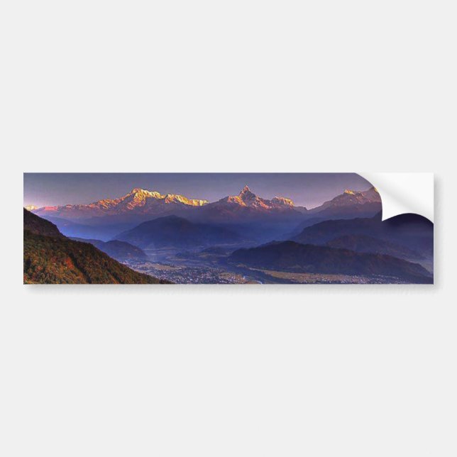 View Landscape  : HIMALAYA POKHARA NEPAL Bumper Sticker (Front)