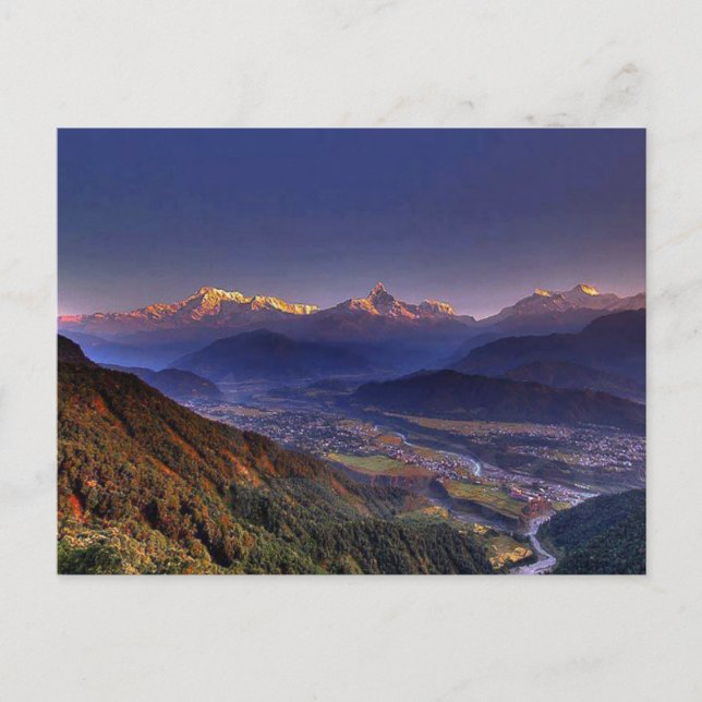 View Landscape  : HIMALAYA POKHARA NEPAL Postcard (Front)