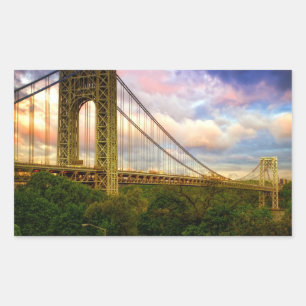 View looking South - West from Manhattan Rectangular Sticker