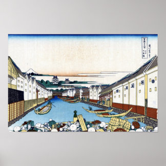 View Mt.Fuji from Nihonbashi, Hokusai Poster