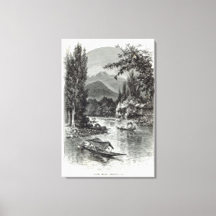 View near Serinugur, from 'Leisure Hour', 1888 Canvas Print