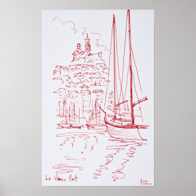 View Notre-Dame de la Garde | Old Port, Marseille Poster (Front)