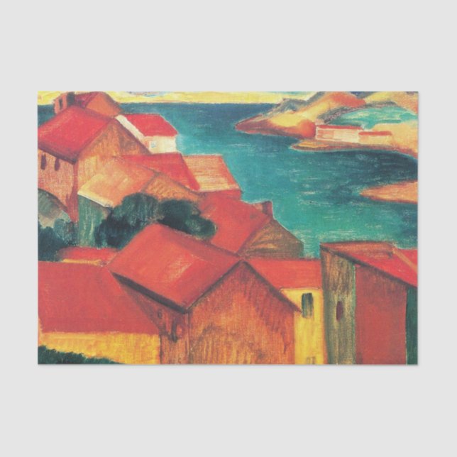 View of a Bay by Else Berg Tissue Paper (Front)