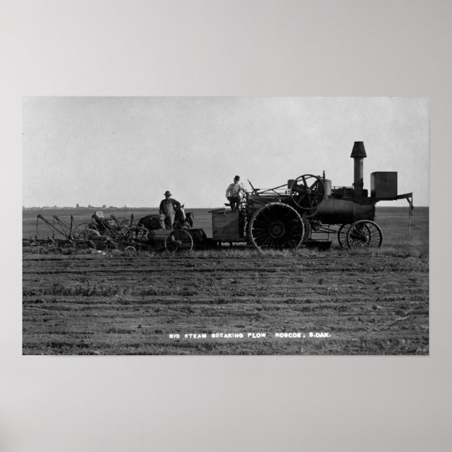View of a Big Steam Plough Poster (Front)