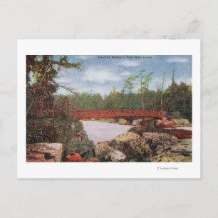 View of a Bridge to the Three Sister Islands Postcard