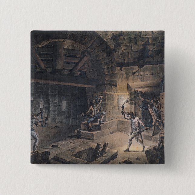 View of a cell in the Bastille 15 Cm Square Badge (Front)