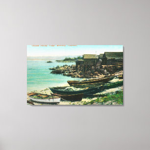 View of a Chinese Fishing Village Canvas Print