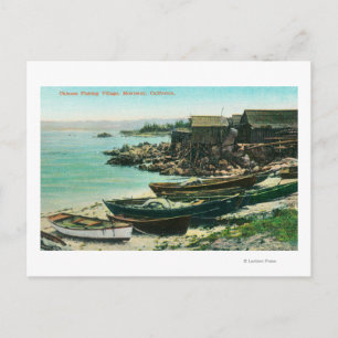 View of a Chinese Fishing Village Postcard