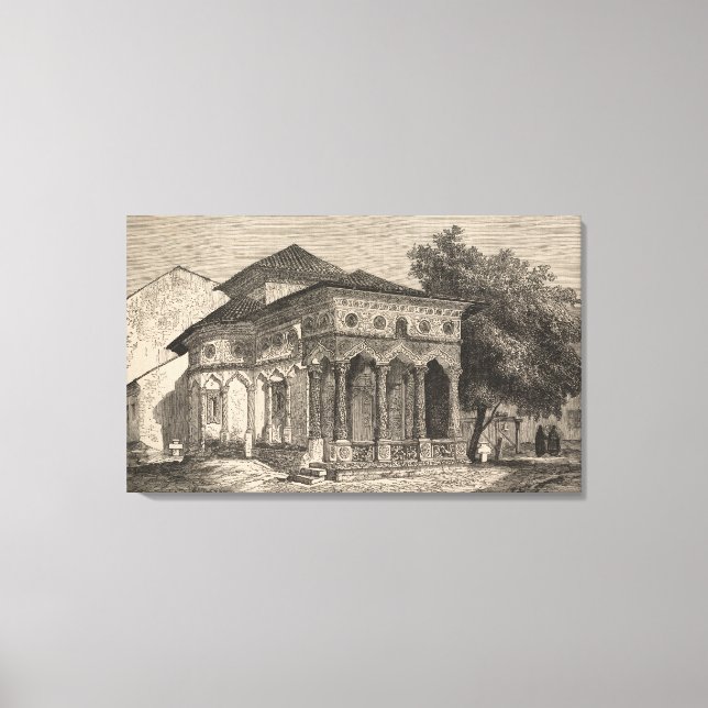View of a Church in Bucharest Canvas Print (Front)