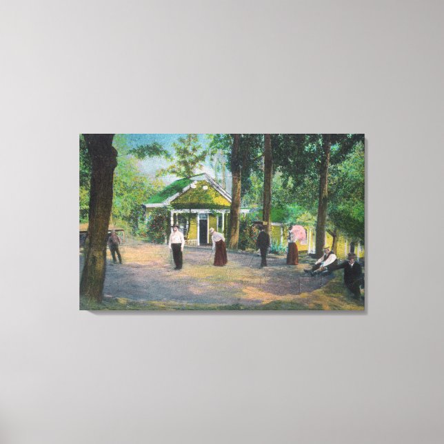 View of a Croquet GameHarbin Springs, CA Canvas Print (Front)