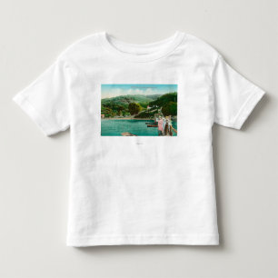 View of a Family on Lake DockInverness, CA Toddler T-Shirt