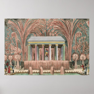 View of a firework display poster