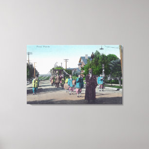 View of a Floral ParadeHollister, CA Canvas Print