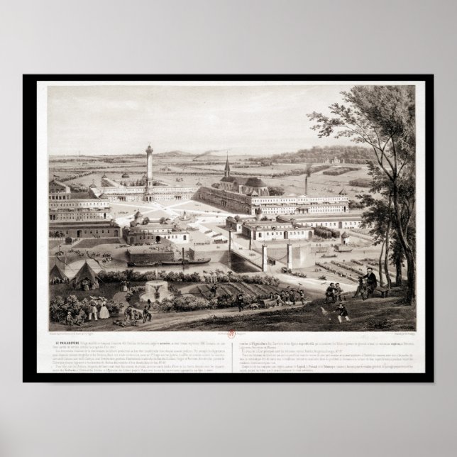 View of a French Phalanstery Poster (Front)