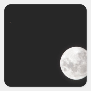 View of a full Moon, also shows Mars Square Sticker