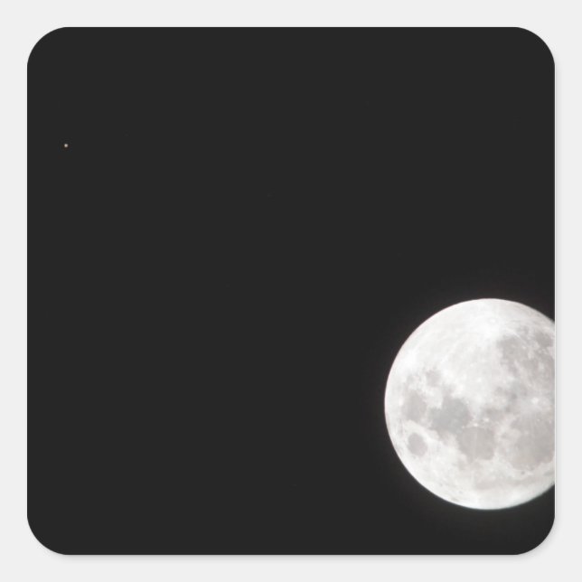 View of a full Moon, also shows Mars Square Sticker (Front)