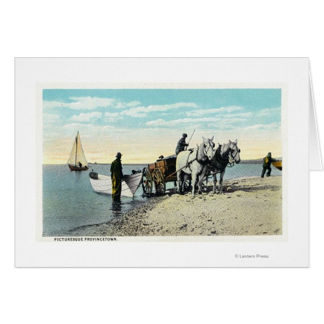 View of a Horse Cart Pulling in a Boat (Front Horizontal)