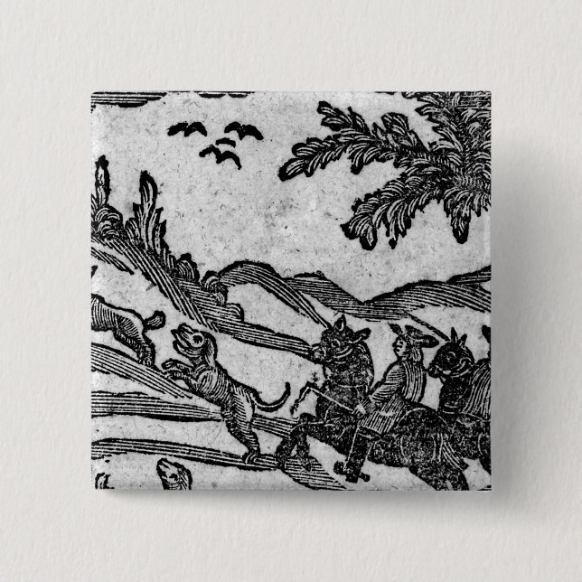 View of a Hunting Scene, from 15 Cm Square Badge (Front)