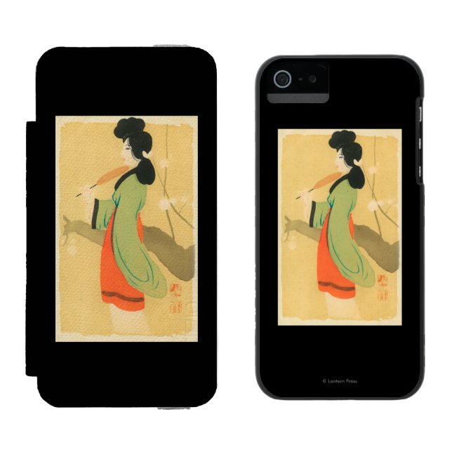 View of a Japanese Woman in ParisParis, France Incipio iPhone Wallet Case (Side by Side)