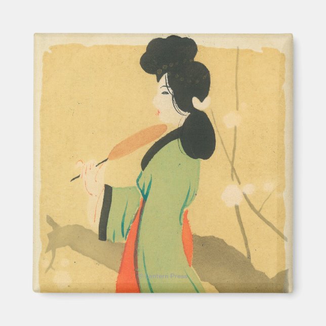 View of a Japanese Woman in ParisParis, France Magnet (Front)