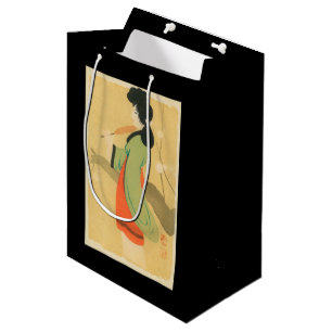 View of a Japanese Woman in ParisParis, France Medium Gift Bag