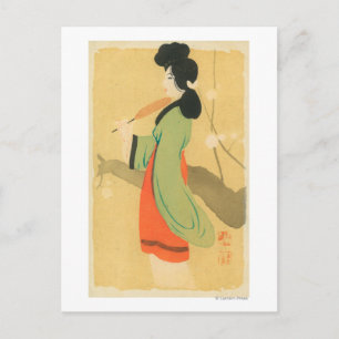 View of a Japanese Woman in ParisParis, France Postcard