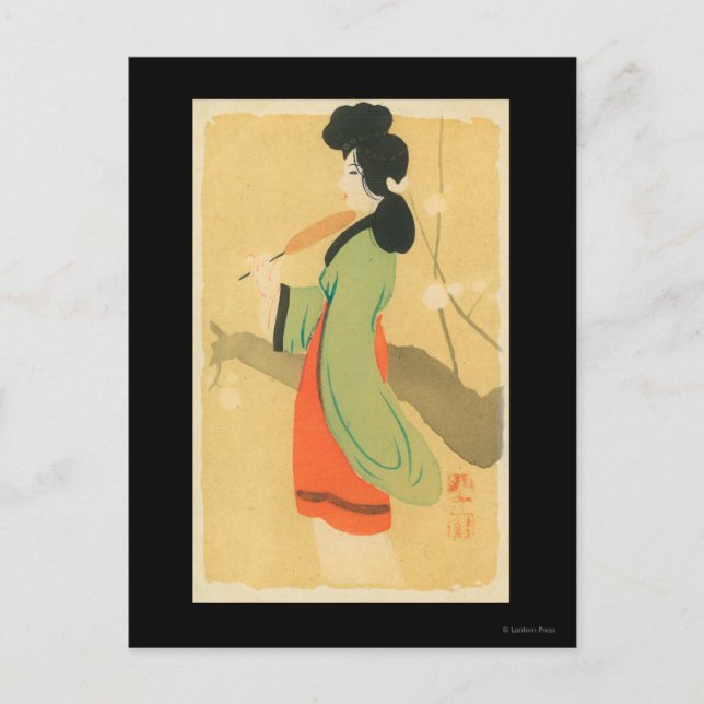 View of a Japanese Woman in ParisParis, France Postcard (Front)