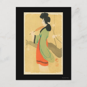 View of a Japanese Woman in ParisParis, France Postcard