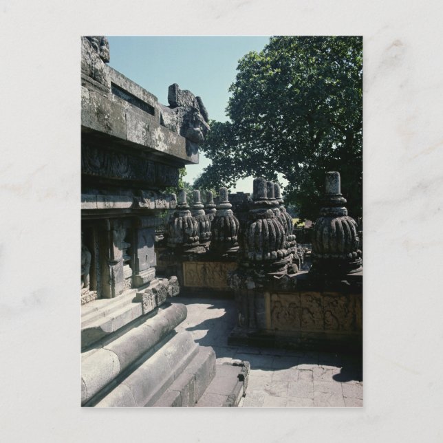View of a lower gallery with balustrades postcard (Front)