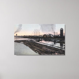 View of a Lumber Mill Canvas Print