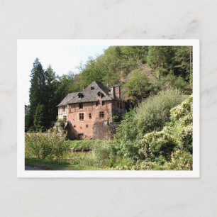 View of a manor house (photo) postcard