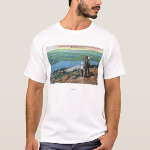 View of a Park Ranger and Boys Looking West T-Shirt