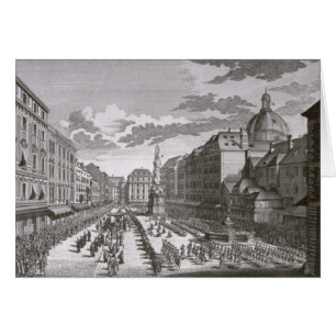 View of a procession in the Graben