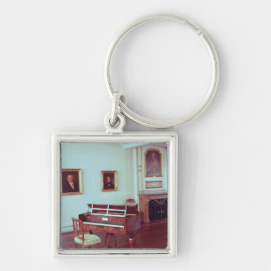 View of a room with a grand piano key ring