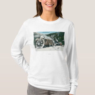 View of a Rotary Snow Plough in the Mountains T-Shirt