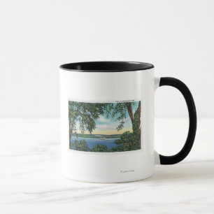 View of a Steamboat on the Lake Mug