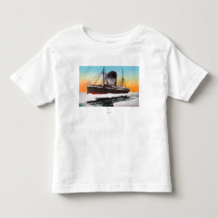 View of a Steamer in an Ice Jam Toddler T-Shirt