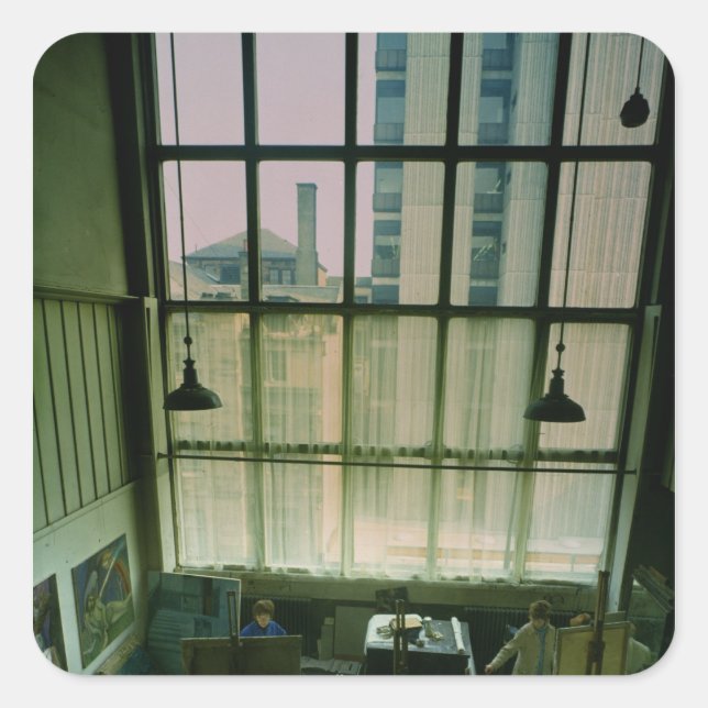 View of a studio, built 1897-99 square sticker (Front)
