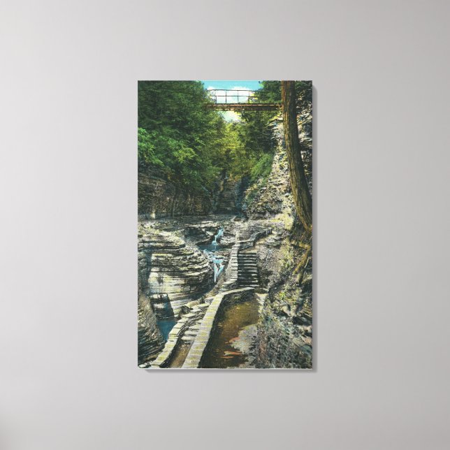 View of a Suspension Bridge Canvas Print (Front)