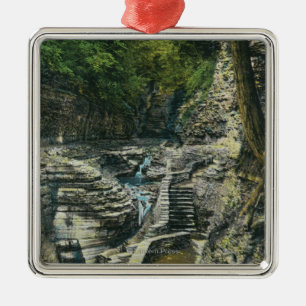 View of a Suspension Bridge Metal Tree Decoration