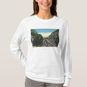 View of a Train Alongside the Highway T-Shirt