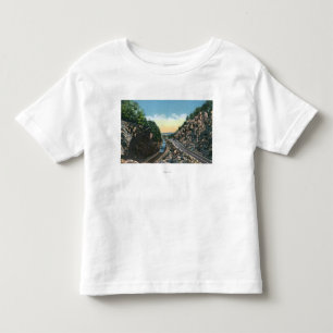 View of a Train Alongside the Highway Toddler T-Shirt