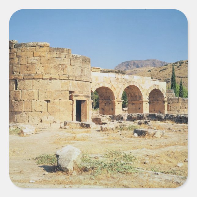 View of a triumphal arch square sticker (Front)