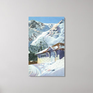 View of a US Forest Service Ski Shelter Canvas Print