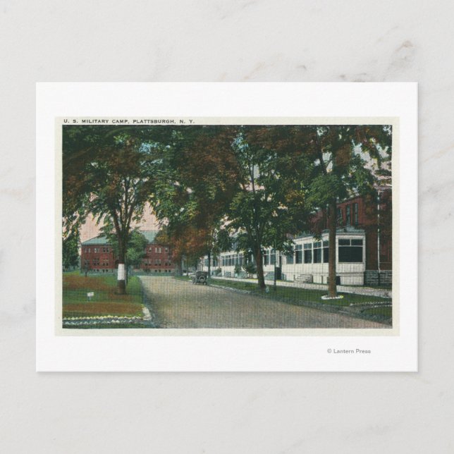 View of a US Military Camp Postcard (Front)