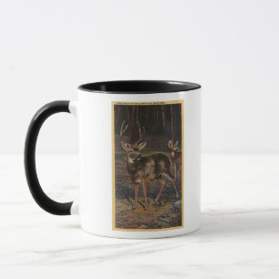 View of a Wild Buck & Doe Mug