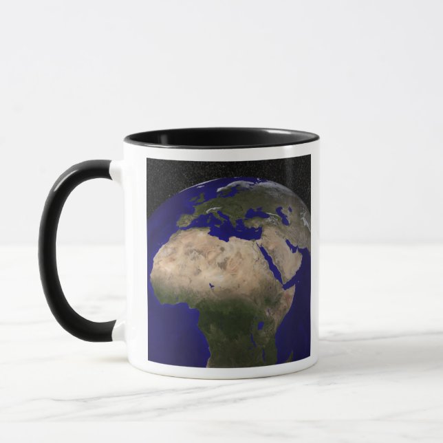 View of Africa, Europe, the Middle East, and In Mug (Left)