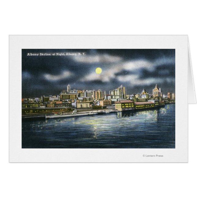 View of Albany Skyline at Night (Front Horizontal)