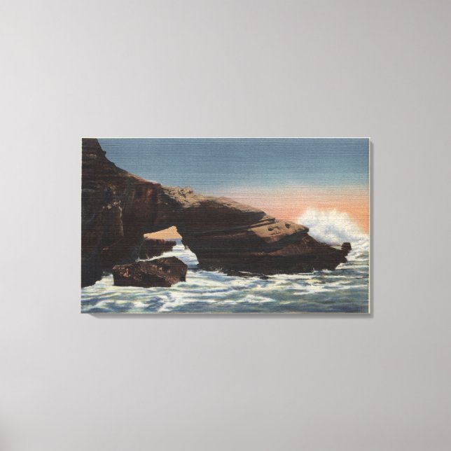 View of Alligator Head, La Jolla Canvas Print (Front)